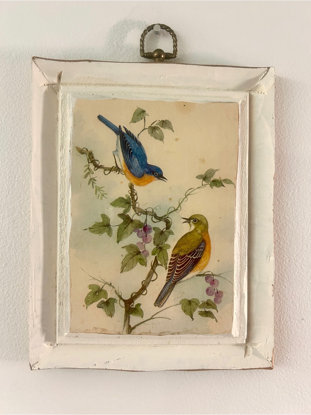Vintage 1971 Rustic Framed Bird Art Piece, Canadian Fine Pine Carving • 4x6